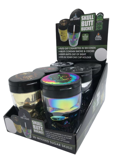 ITEM NUMBER 022872 SKULL BUTT BUCKET 6 PIECES PER DISPLAY