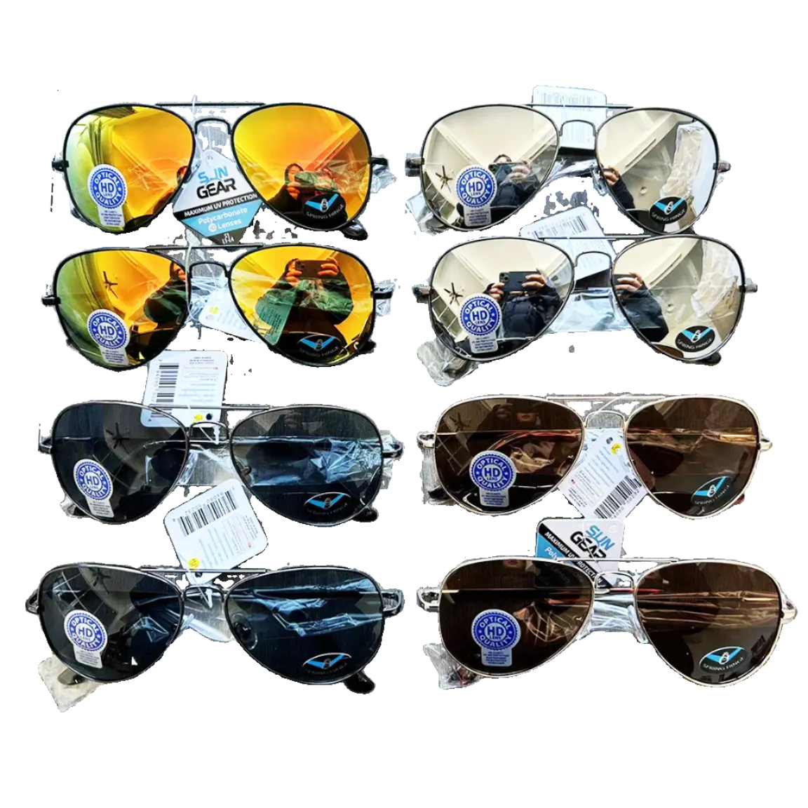 Sunglasses Sungear Assortment - 8 Pieces Per Pack 50232 SUN GEAR