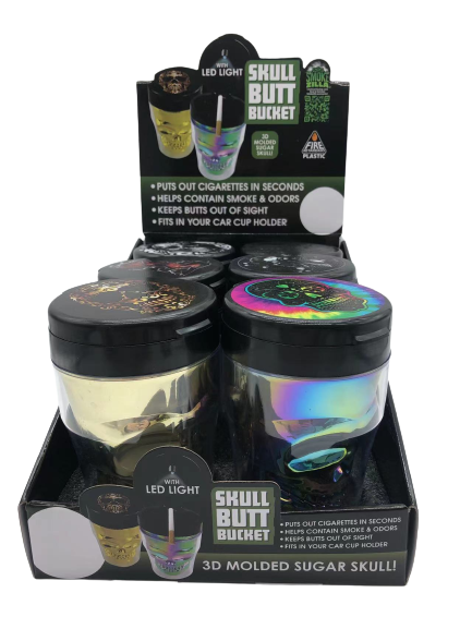 ITEM NUMBER 022872 SKULL BUTT BUCKET 6 PIECES PER DISPLAY