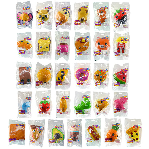 ITEM NUMBER 088114 SQUEEZEM CHARACTER FLOOR DISPLAY KIT 36 PIECES PER DISPLAY