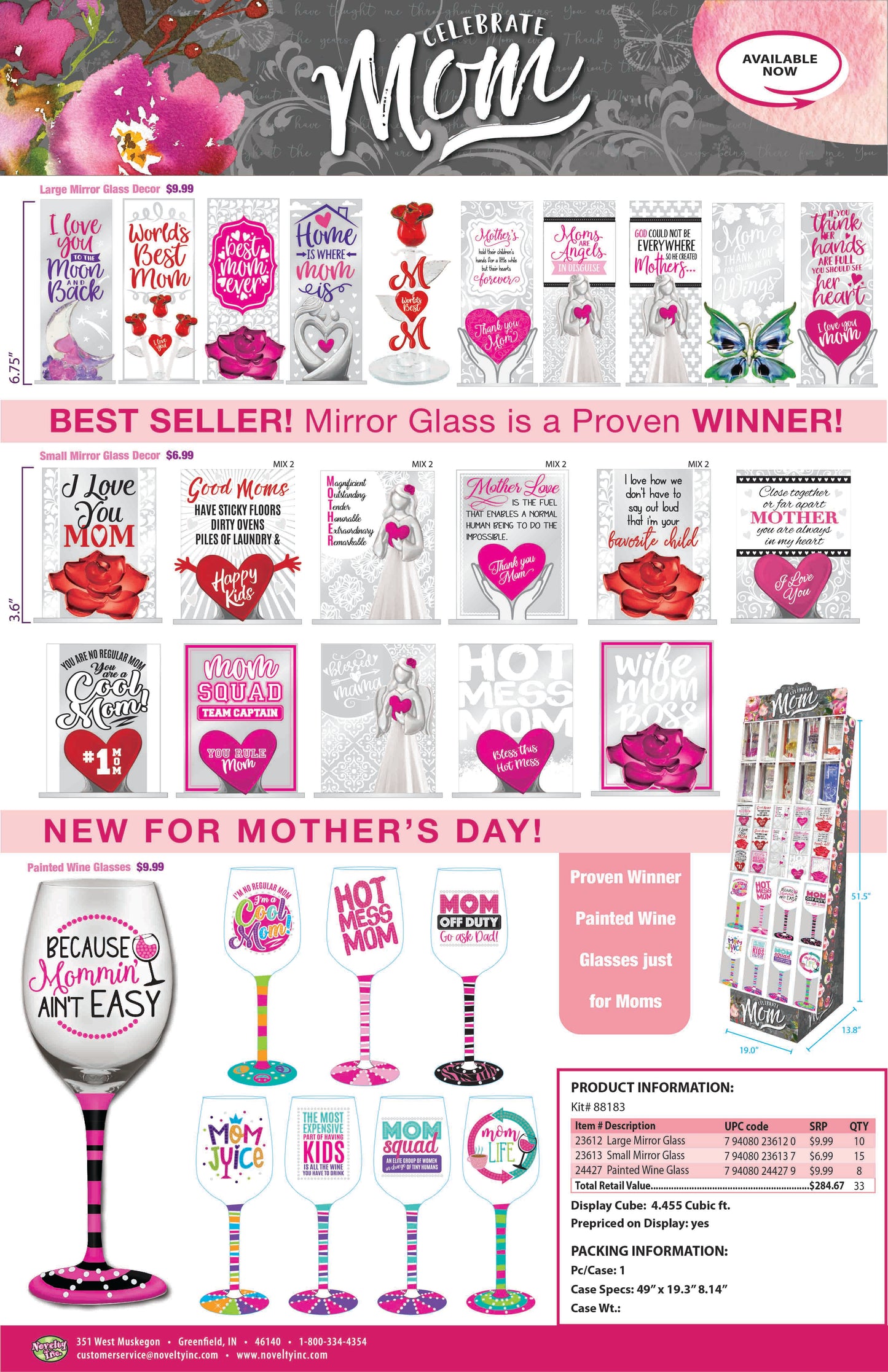ITEM NUMBER 088183 MOTHER'S DAY FLOOR DISPLAY KIT 33 PIECES PER DISPLAY