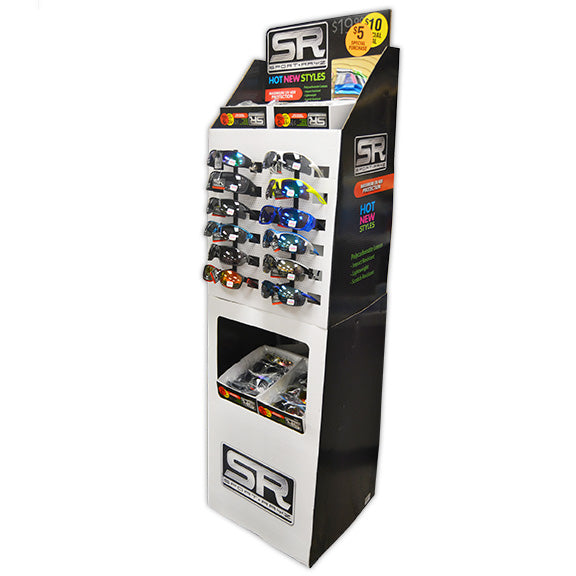 ITEM NUMBER 088184 SPORT RAYZ SUNGLASSES FLOOR DISPLAY 36 PIECES PER KIT