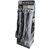 10FT Braided Sync and Charge Cable Assortment Floor Display - 24 Pieces Per Retail Ready Display 88299