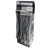 10FT Braided Sync and Charge Cable Assortment Floor Display - 24 Pieces Per Retail Ready Display 88327