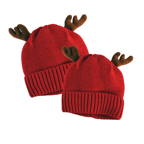 Christmas Antler Kids Winter Knit Hat Beanie - 6 Pieces Per Retail Ready Display 22651 NOVELTY INC