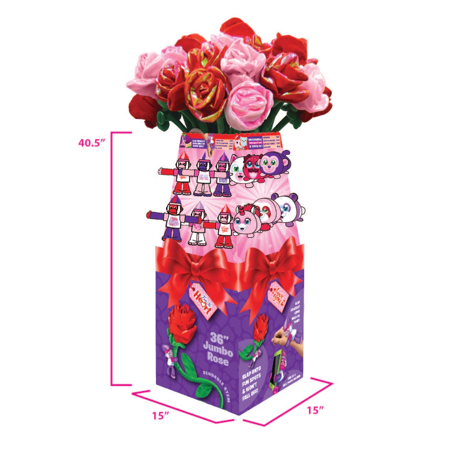 ITEM NUMBER 088348 VDAY ROSE FLOOR DISPLAY 48 PIECES PER DISPLAY