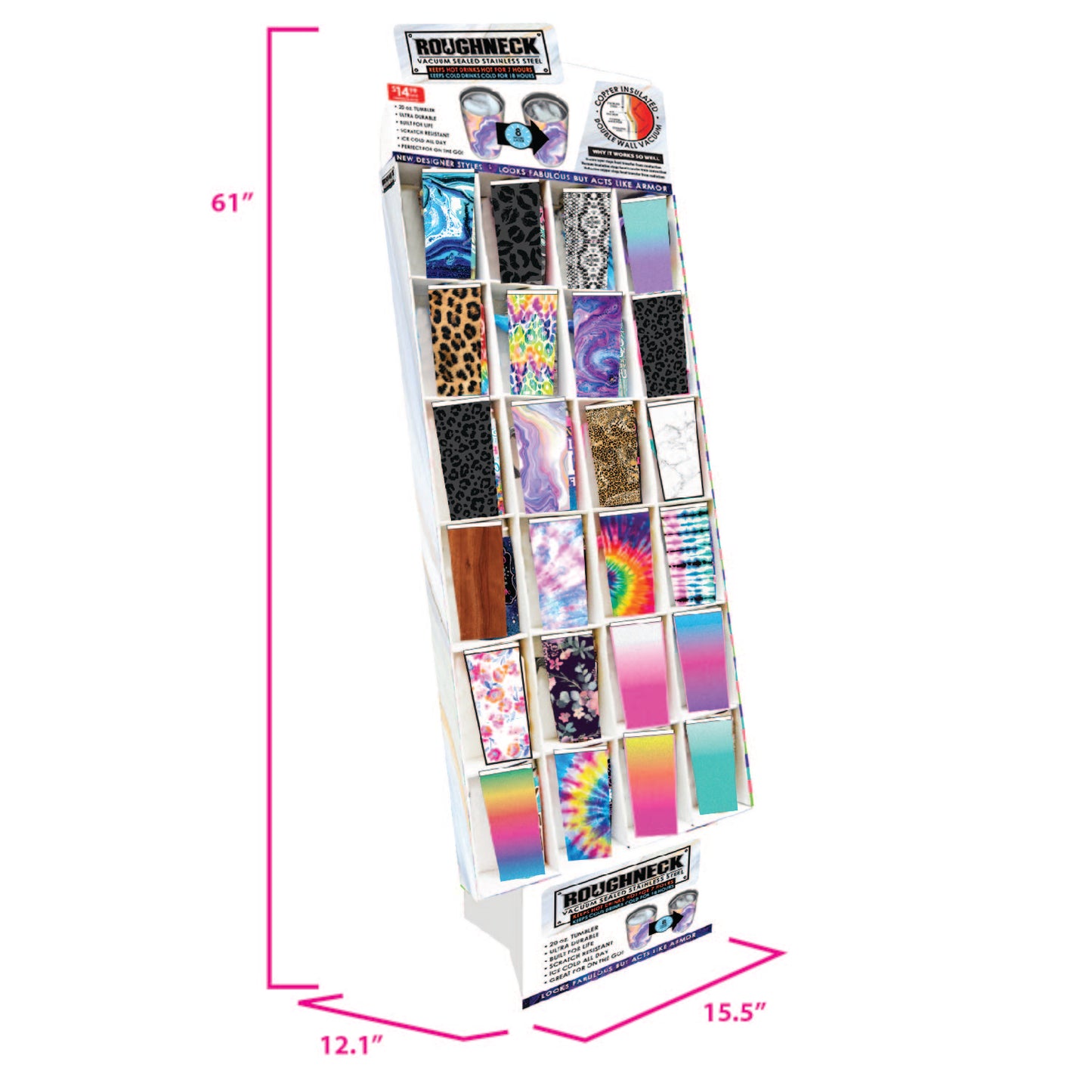 ITEM NUMBER 088351 PRINTED CUP FLOOR DISPLAY KIT 24 PIECES PER DISPLAY