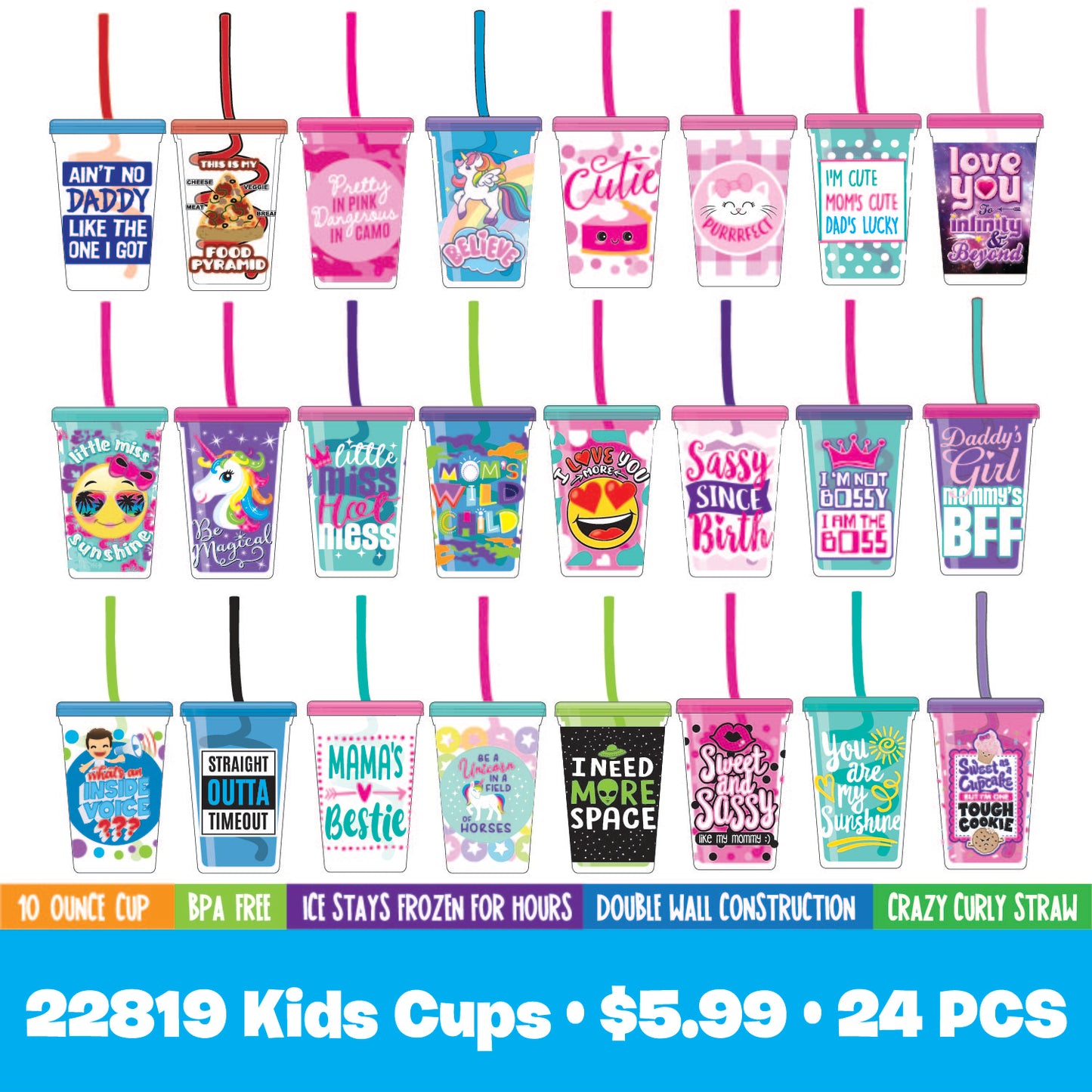 ITEM NUMBER 088364 KIDS CUP PLUSH FLOOR DISPLAY KIT 36 PIECES PER DISPLAY