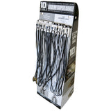 10FT Braided Sync and Charge Cable Assortment Floor Display - 24 Pieces Per Retail Ready Display 88384