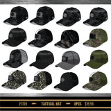 Tac Gear Hat and Accessory Assortment Floor Display (Clean) - 56 Pieces Per Retail Ready Display 88469