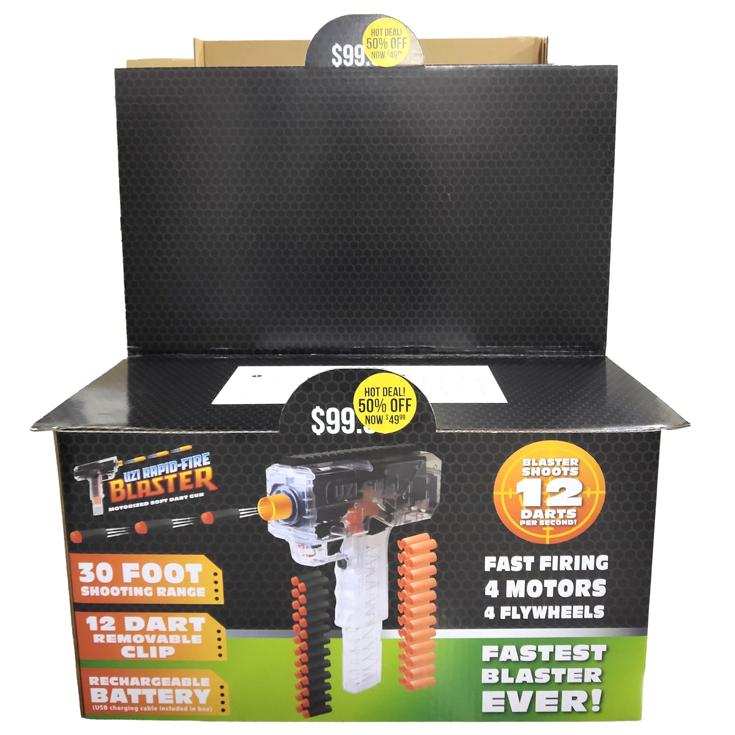 ITEM NUMBER 975310 - CORRUGATED SOFT DART AUTOMATIC GUN Display Only