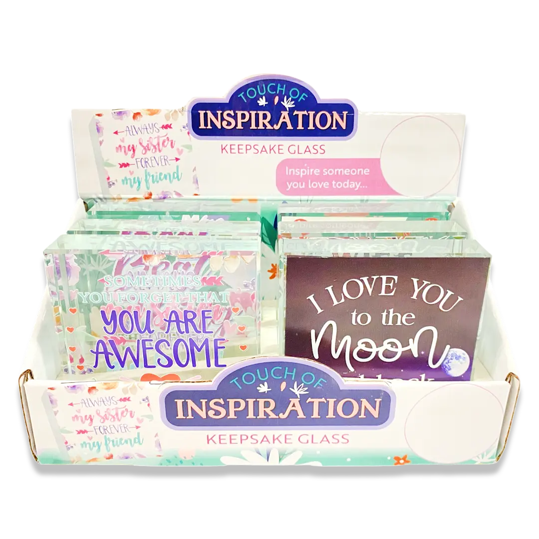Inspirational Glass Keepsake - 6 Pieces Per Retail Ready Display 23574 KIPP BROTHERS