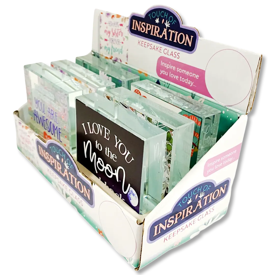 Inspirational Glass Keepsake - 6 Pieces Per Retail Ready Display 23574 KIPP BROTHERS