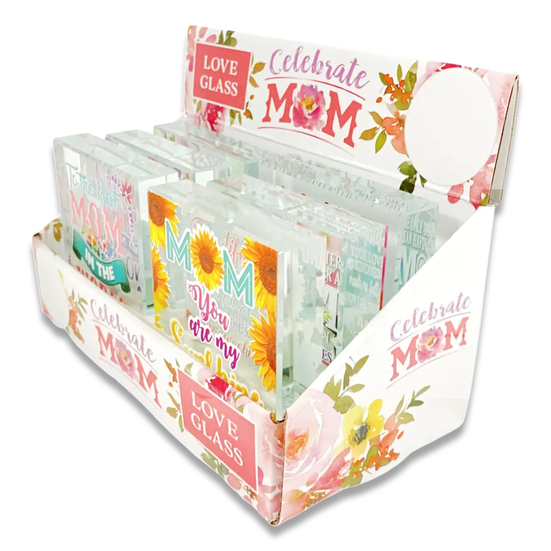 Mother's Day Glass Keepsake - 6 Pieces Per Retail Ready Display 23573 KIPP BROTHERS