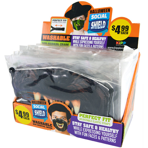 ITEM NUMBER KP4175 ADULT POLYESTER MASK HALLOWEEN 24 PIECES PER DISPLAY
