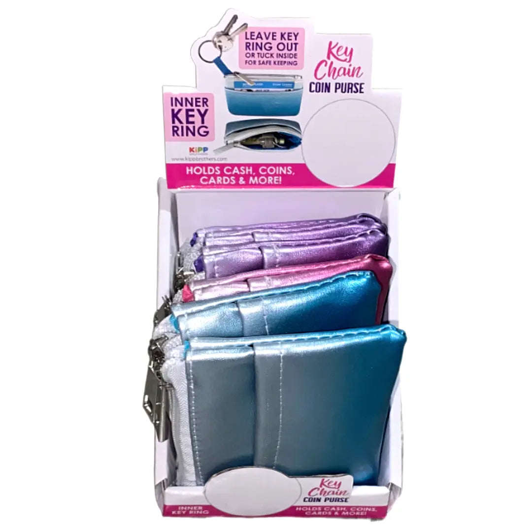 Coin Purse Key Chain - 6 Pieces Per Retail Ready Display 25914 KIPP BROTHERS