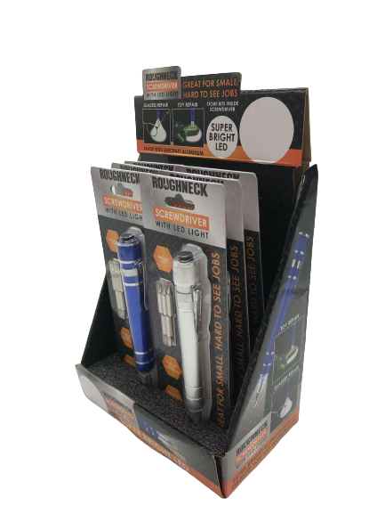 ITEM NUMBER 022802 SCREWDRIVER LED TOOL FLASHLIGHT 6 PIECES PER DISPLAY