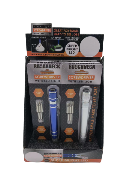 ITEM NUMBER 022802 SCREWDRIVER LED TOOL FLASHLIGHT 6 PIECES PER DISPLAY