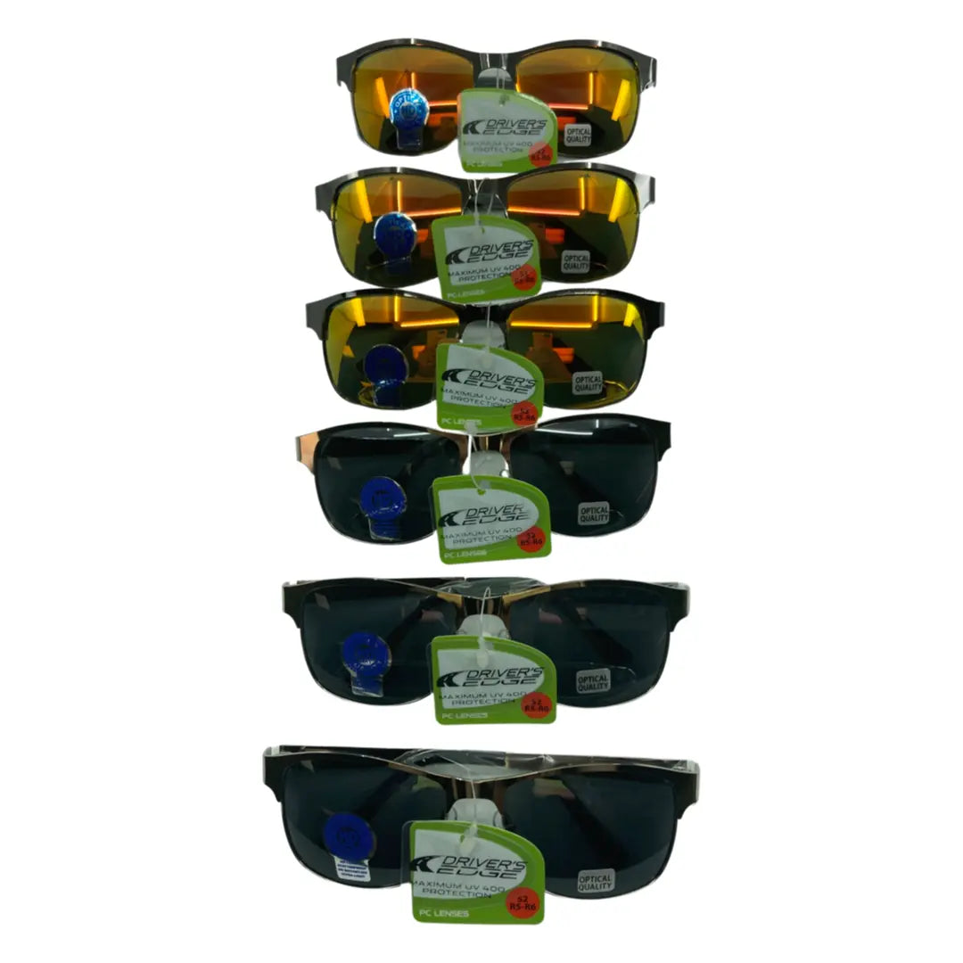 Sunglasses Driver's Edge Assortment - 6 Pieces Per Pack 53129 DRIVER'S EDGE