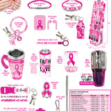 Breast Cancer Awareness Pink Assortment Floor Display - 68 Pieces Per Retail Ready Display 88339