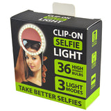 Rechargeable Clip On Selfie Light - 6 Pieces Per Retail Ready Display 22068
