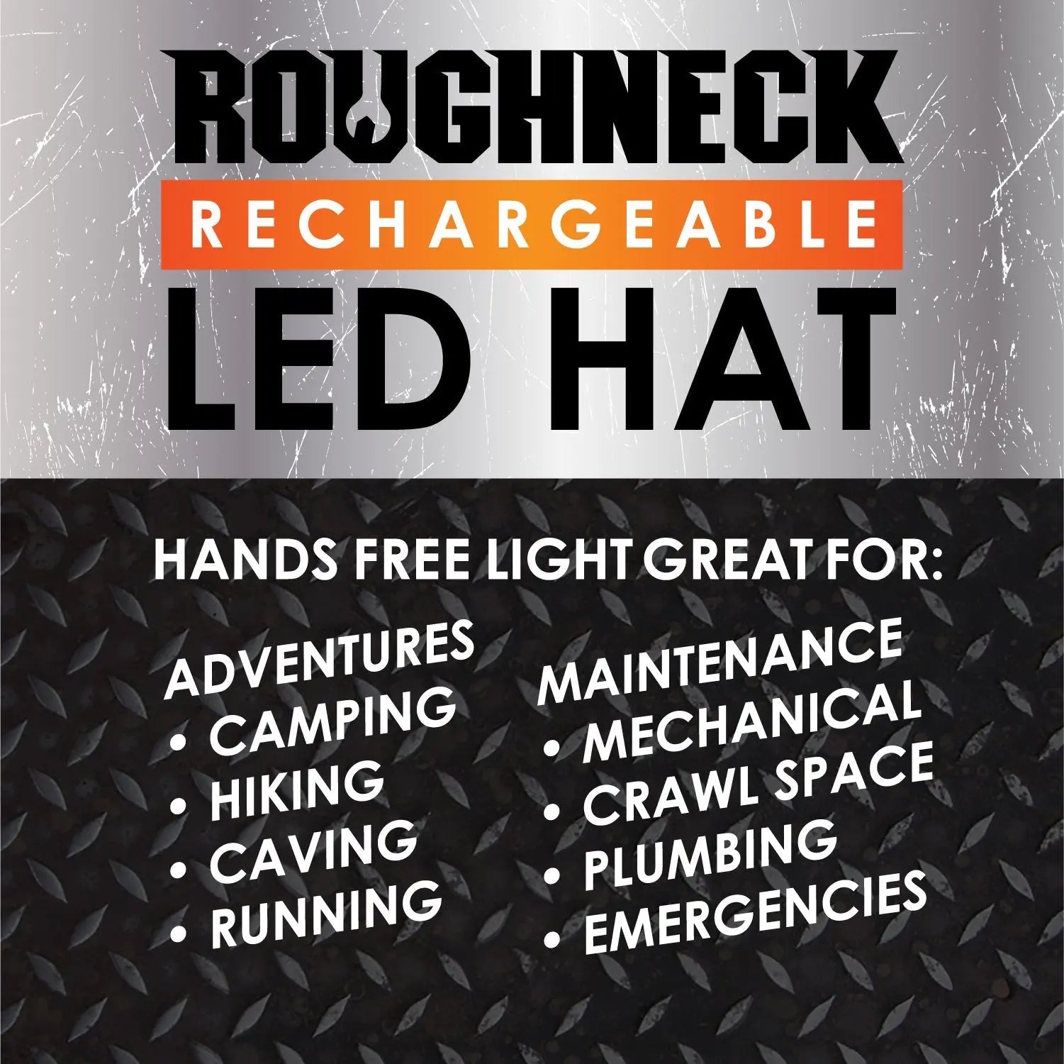 Roughneck LED Light Hat - 6 Pieces Per Retail Ready Display 25395 ROUGHNECK