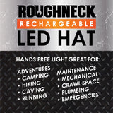 Roughneck LED Light Hat - 6 Pieces Per Retail Ready Display 25395 ROUGHNECK