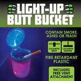 Light Show Butt Bucket Ashtray with Multi-Color LED Lights- 6 Pieces Per Retail Ready Display 24111
