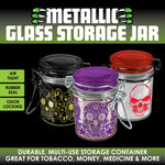 Smell Proof Glass Storage Jar with Hinged Lid- 6 Pieces Per Retail Ready Display 23533 SMOKEZILLA