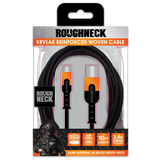 Charging Cable Roughneck Cloth Assortment 10FT 2.4 Amp - 6 Pieces Per Retail Ready Display 88460 ROUGHNECK