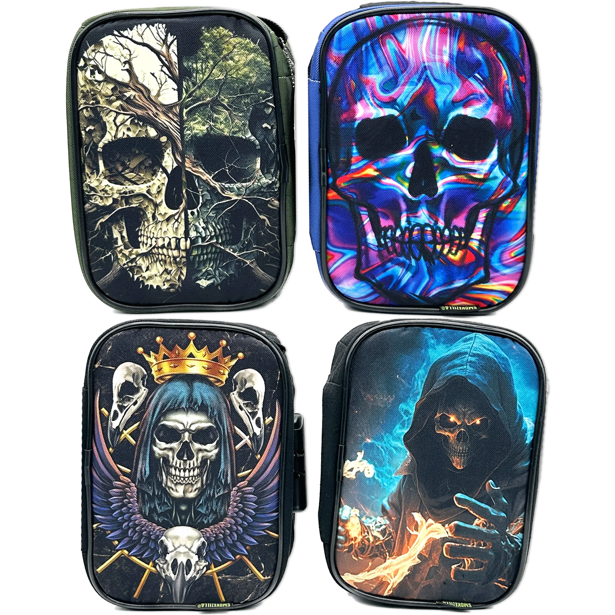Smell Proof Canvas Printed Lock Bag with Tool Organizer - 4 Pieces Per Retail Ready Display 23720 SMOKEZILLA
