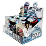 Neoprene Can and Bottle Cooler with Card Pocket - 6 Pieces Per Retail Ready Display 23737 POLAR GEAR