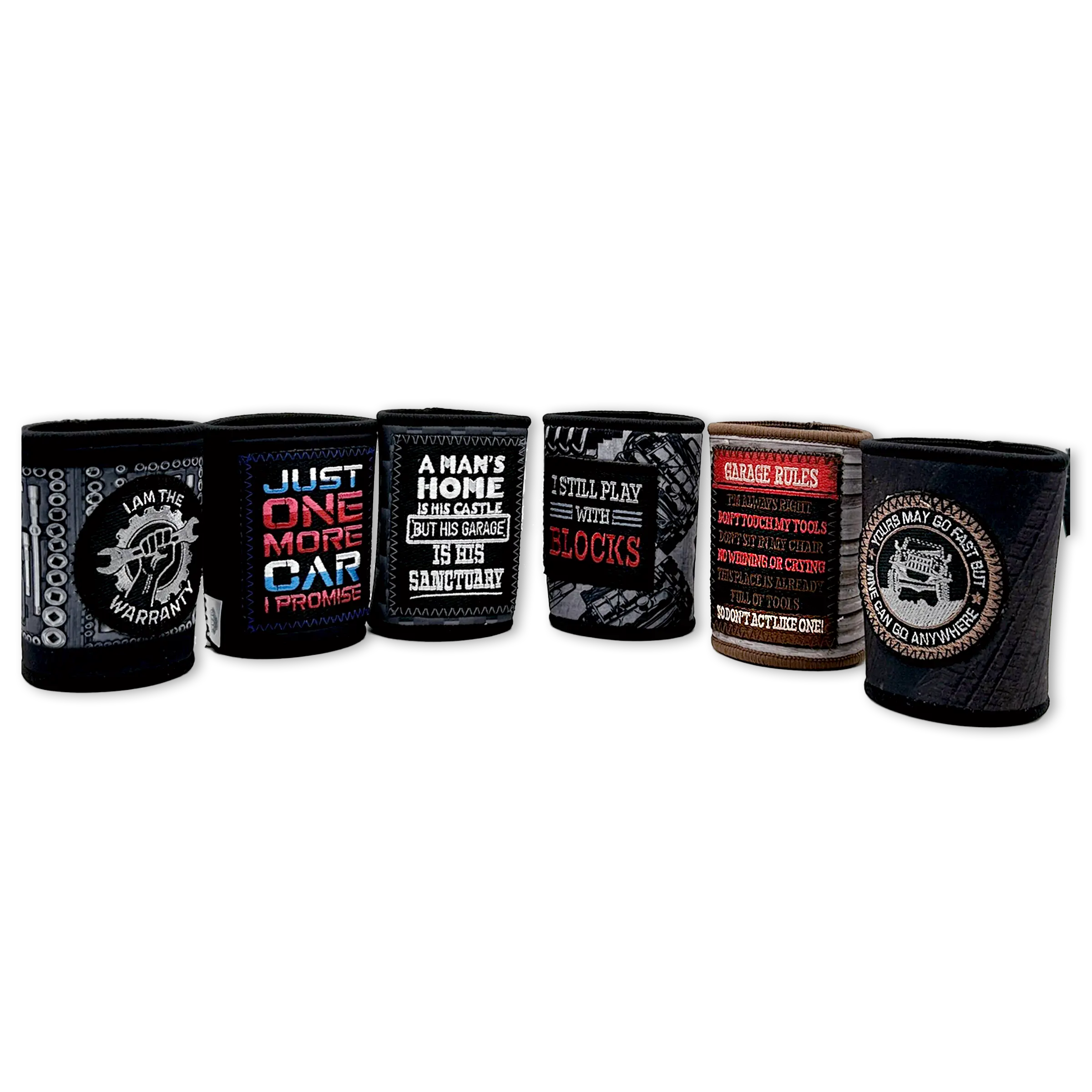 Neoprene Can and Bottle Cooler with Patch - 6 Per Retail Ready Display 23748 POLAR GEAR