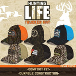 Trucker Hat Hunting Life Ball Cap - 6 Pieces Per Retail Ready Display 23756 ROUGHNECK