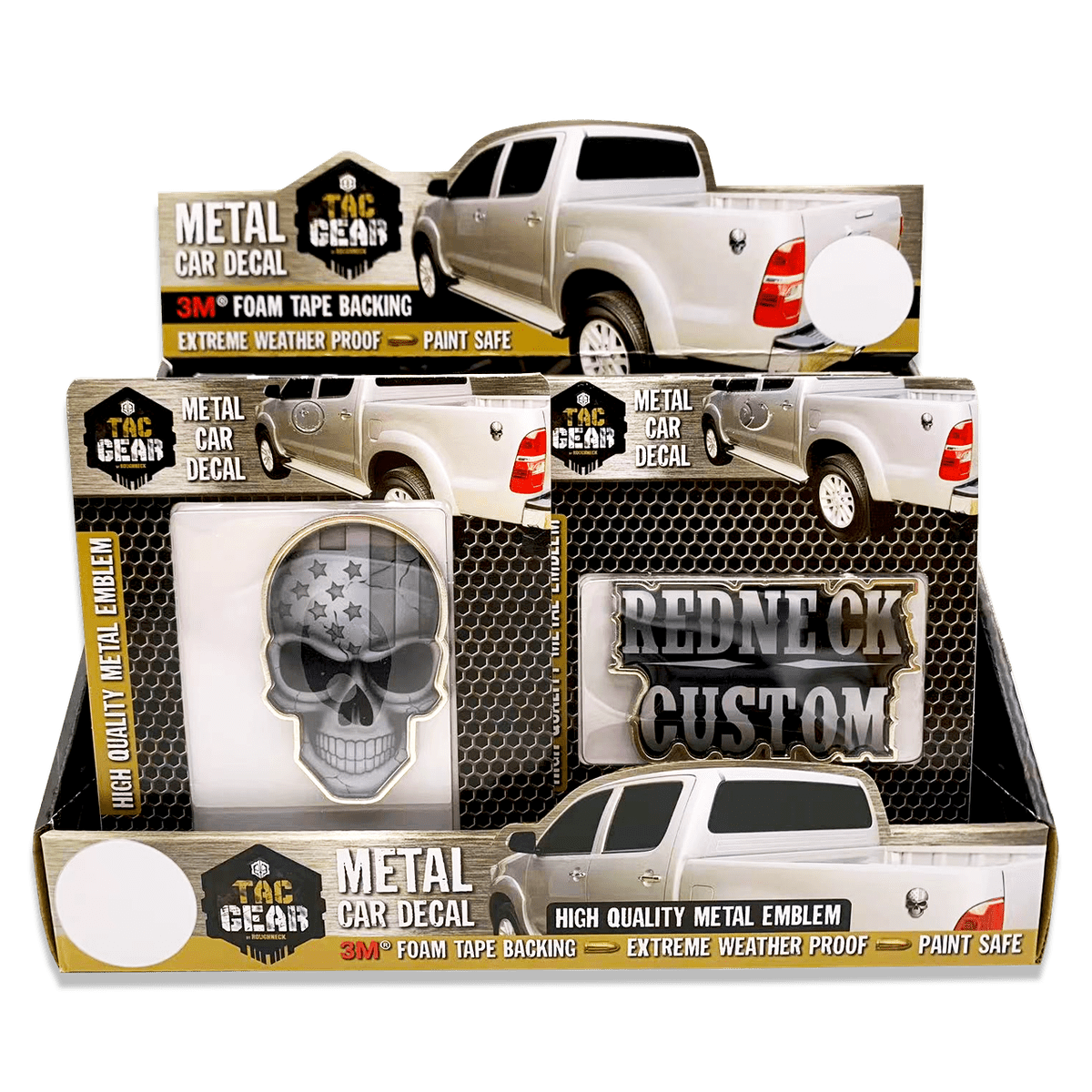 Patriotic Tac Gear Magnetic Metal Decal Stickers 12 Pieces Per Retail Ready Display 23757 - NOVELTY INC WHOLESALE