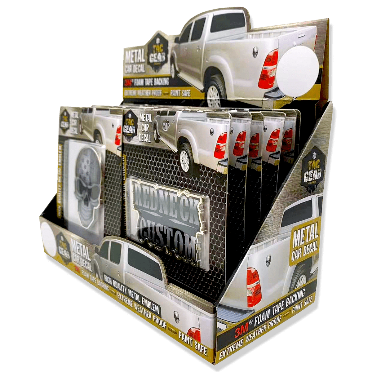Patriotic Tac Gear Magnetic Metal Decal Stickers 12 Pieces Per Retail Ready Display 23757 - NOVELTY INC WHOLESALE