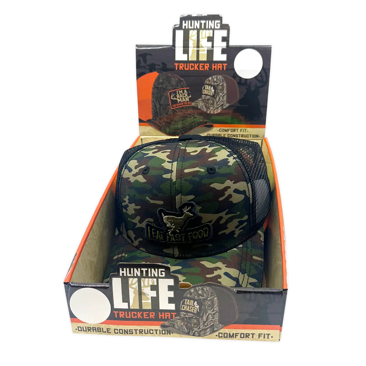 Trucker Hat Hunting Life Ball Cap - 6 Pieces Per Retail Ready Display 23766 ROUGHNECK