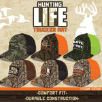 Trucker Hat Hunting Life Ball Cap - 6 Pieces Per Retail Ready Display 23766 ROUGHNECK
