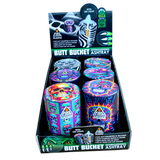 Full Print Butt Bucket Ashtray with LED Light - 6 Pieces Per Retail Ready Display 23784