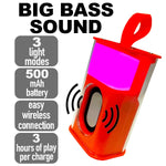 Wireless Speaker Transparent with LED Lights - 6 Pieces Per Retail Ready Display 23870 NOVELTY INC