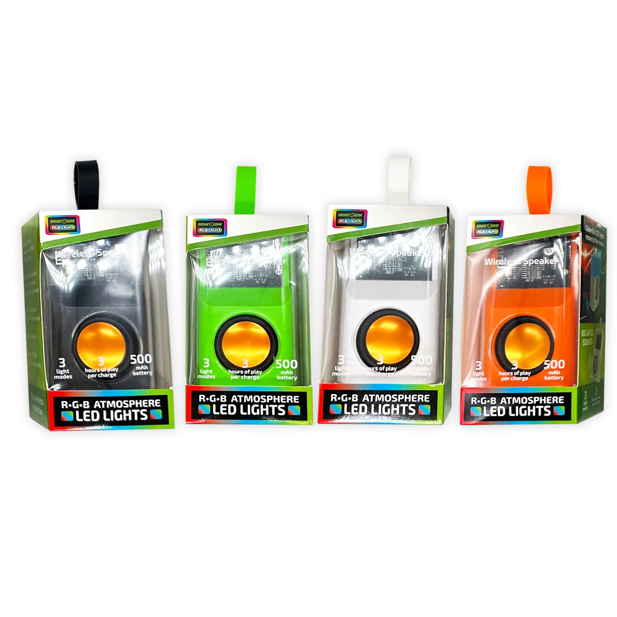Wireless Speaker Transparent with LED Lights - 6 Pieces Per Retail Ready Display 23870 NOVELTY INC
