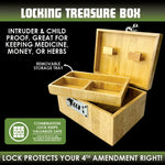 Wood Locking Storage Box with Tray - 6 Pieces Per Retail Ready Display 23893 SMOKEZILLA