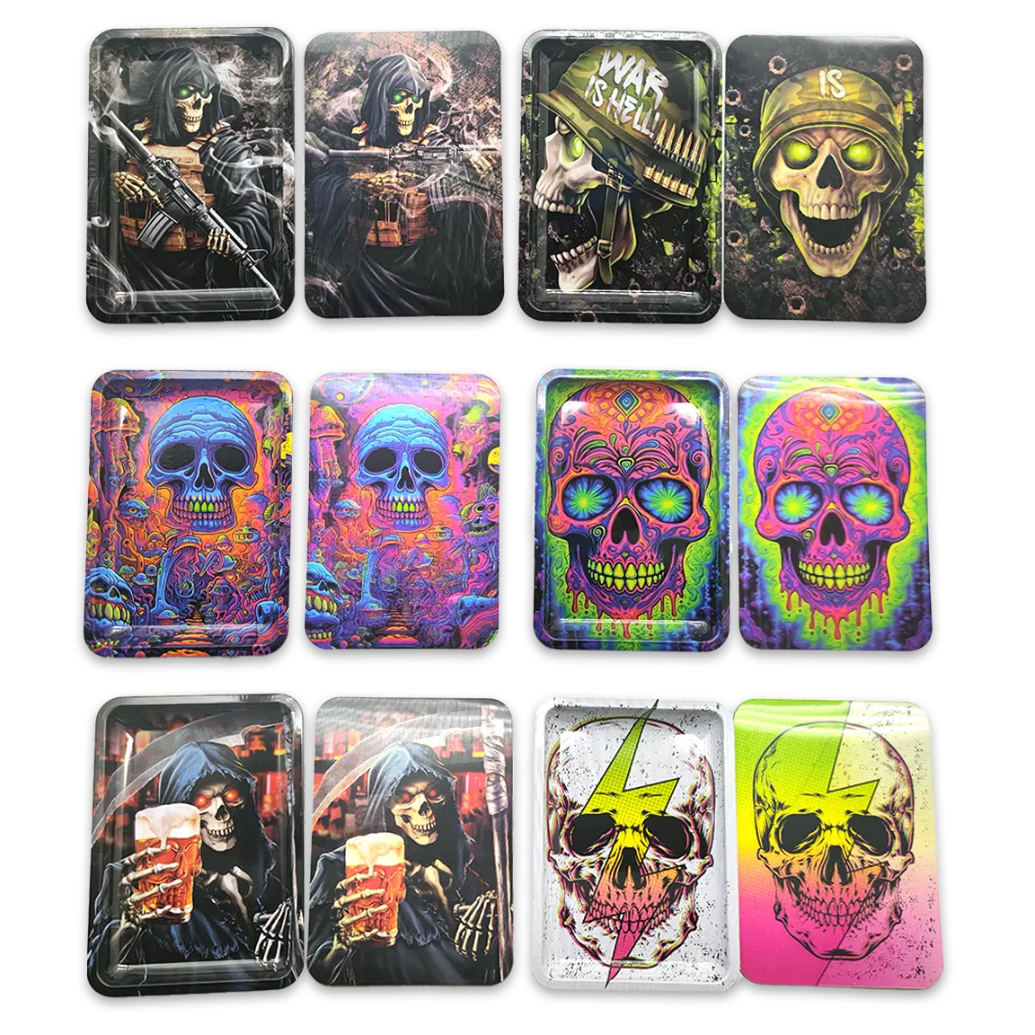 Roll Tray with Lenticular Magnetic Cover - 6 Pieces Per Retail Ready Display 24205 SMOKEZILLA