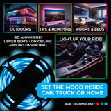 Mood Light Strip USB with Remote 16FT- 6 Pieces Per Retail Ready Display 24338