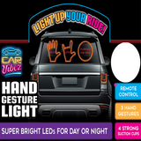 Hand Gesture Lighted Suction Cup Mount Sign with Remote- 6 Pieces Per Retail Ready Display 24454