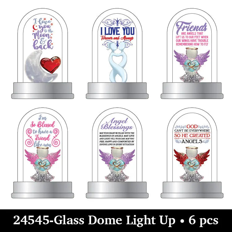 Light-Up Glass Keepsake - 6 Pieces Per Retail Ready Display 24545 NOVELTY INC