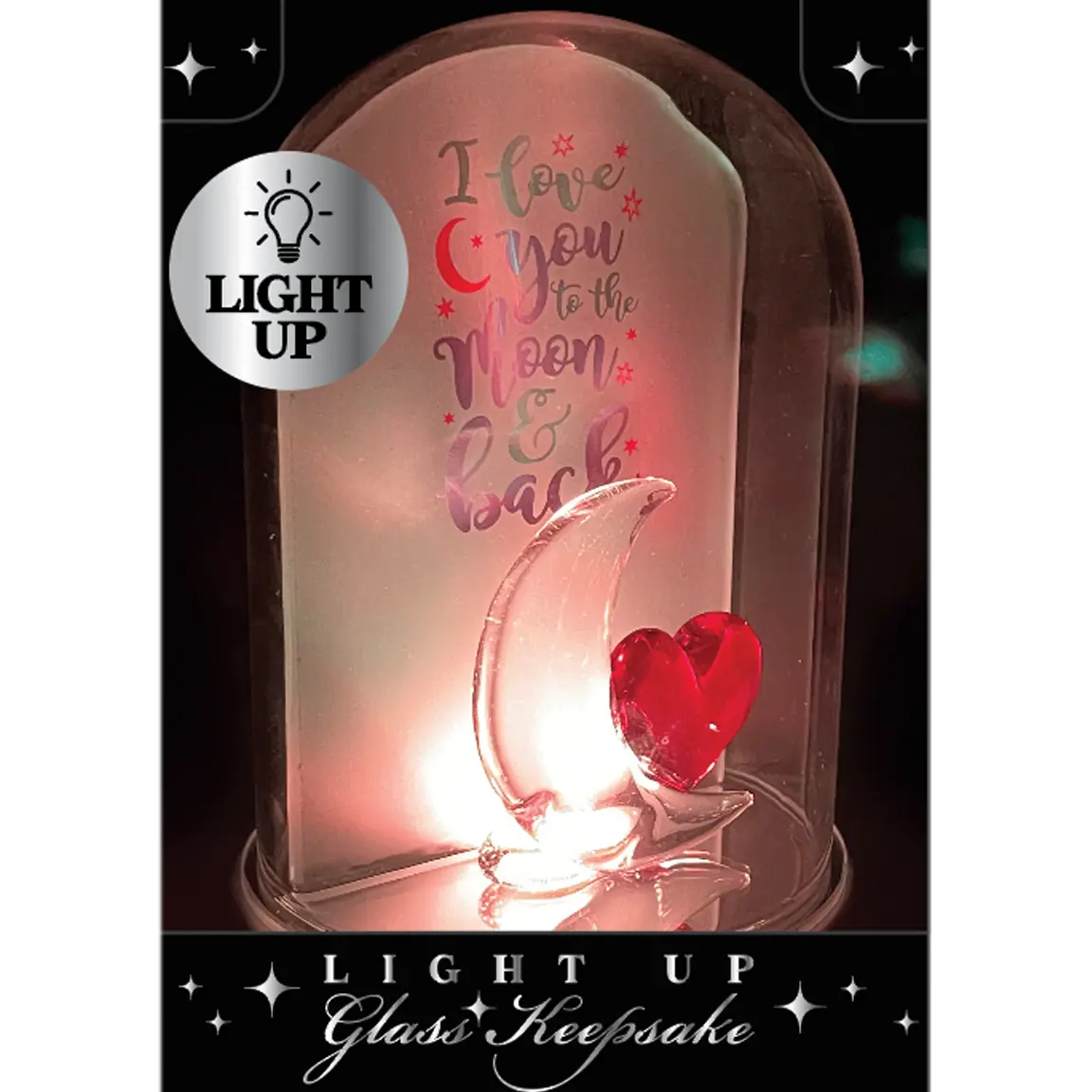 Light-Up Glass Keepsake - 6 Pieces Per Retail Ready Display 24545 NOVELTY INC