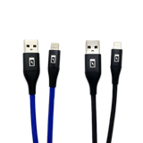 Charging Cable Nylon Braided USB to Lightning 4FT 2.4 Amp- 3 Pieces Per Pack 24603