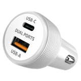 Car Charger Dual USB / USB-C Ports with USB-C to USB-C Charging Cable 20 Watts- 3 Pieces Per Pack 24608