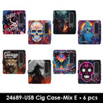 Cigarette Case with USB Coil Lighter - 8 Pieces Per Retail Ready Display 24689 SMOKEZILLA